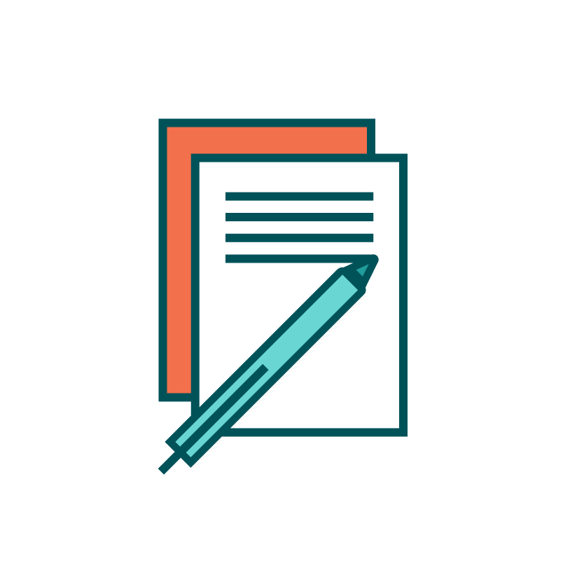 icon of document and pen
